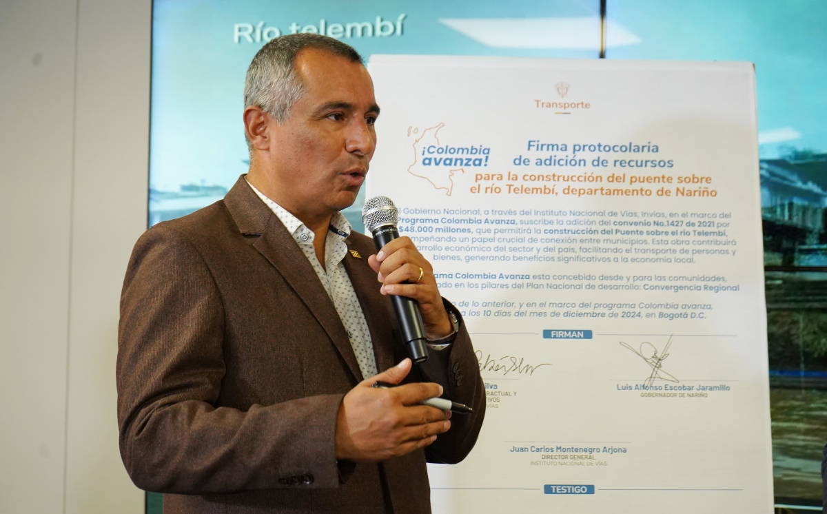 Gobierno Nacional firmó adición por $48.000 millones para construcción del puente sobre el río Telembí en Nariño
