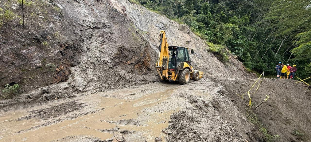 Invías continúa recuperación de la vía en el km 96 del corredor La Lejía – Saravena, Norte de Santander