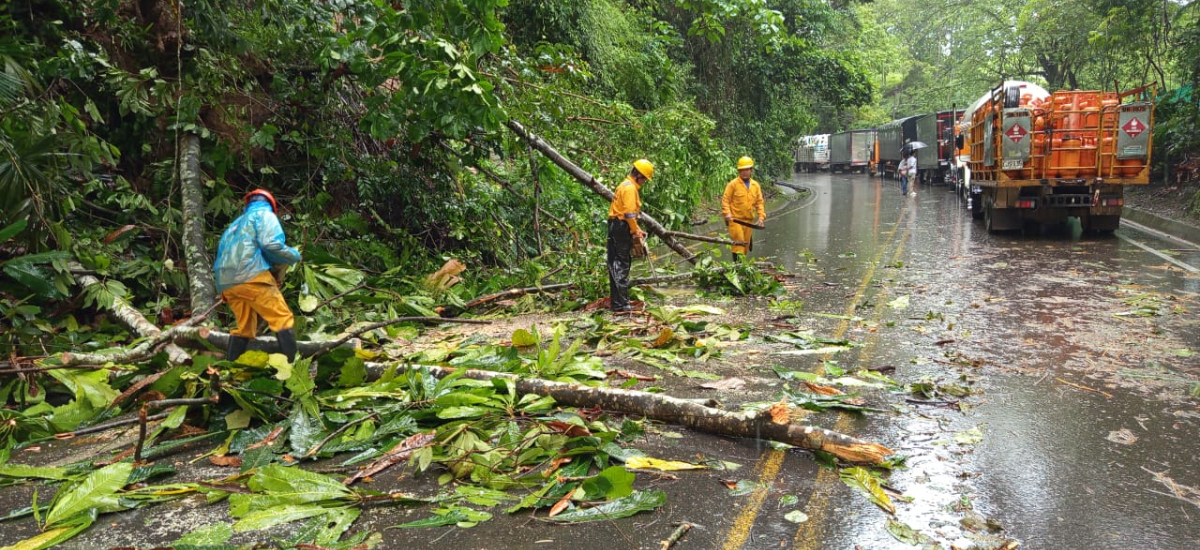 Invías atiende emergencia en autopista Medellín-Bogotá, afectada por deslizamientos e inundaciones