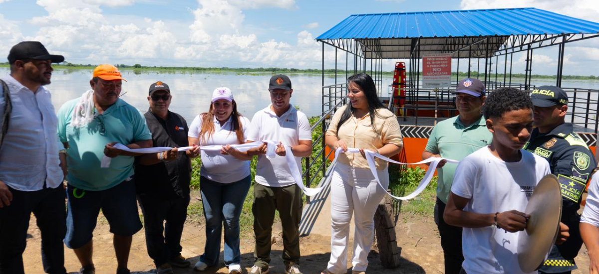 Gobierno nacional le cumple a El Piñón, Magdalena, con la entrega de un muelle flotante