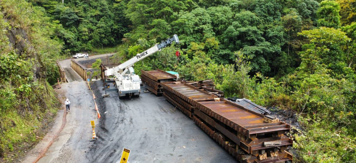 Llegó a Sácama, Boyacá, la estructura metálica que reemplazará el puente San Pascual en la Ruta Libertadora