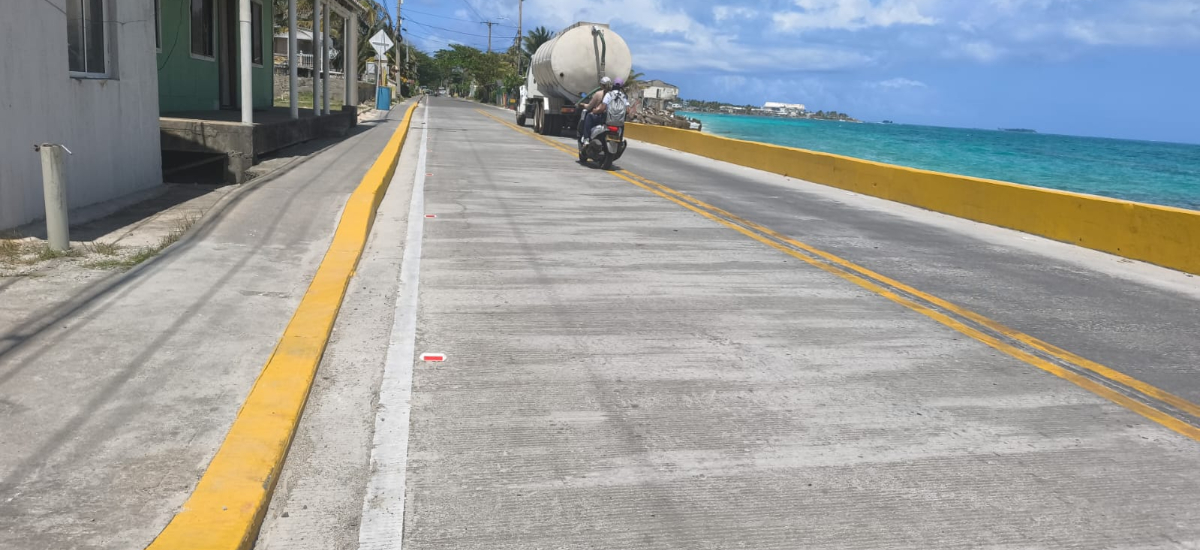 Finalizan trabajos de recuperación de la Circunvalar de San Andrés