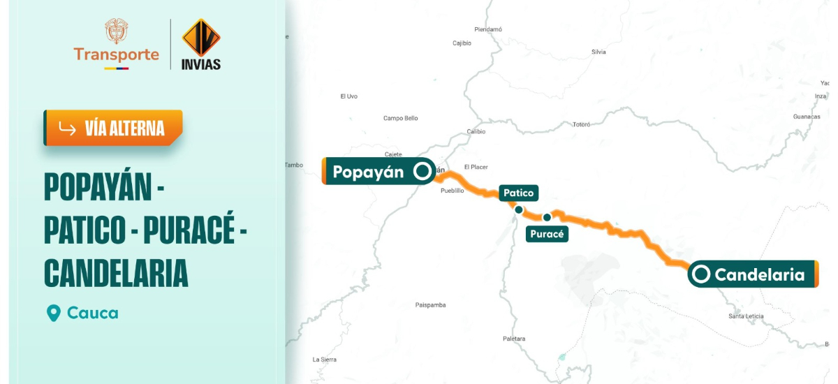 Invías atiende deslizamiento en la Transversal Huila – Cauca, departamento de Huila