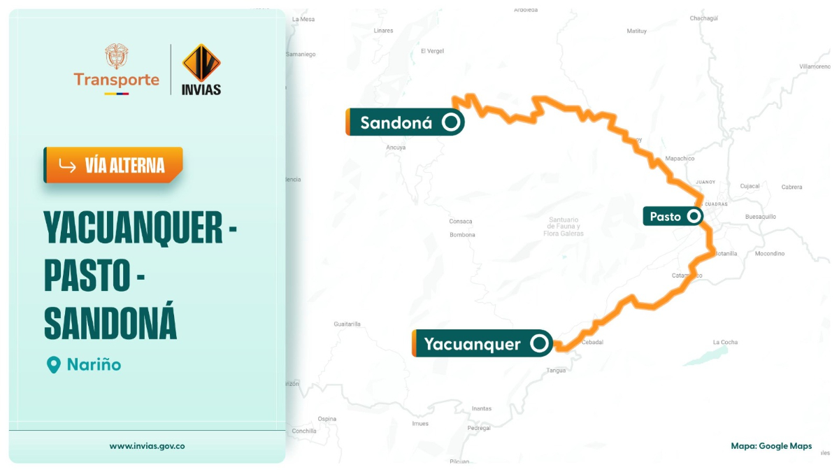 Con personal de mantenimiento, Invías atiende caída de material vegetal en la vía Cebadal - Sandoná – Pasto, y de lodos en la ruta Pasto – Mojarras, Nariño