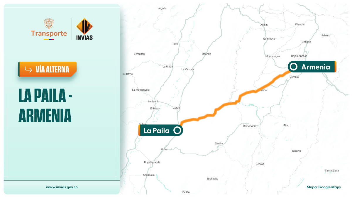 Invías atiende emergencia en la vía Cartago- Alcalá km 4, sector Piedras de Moler