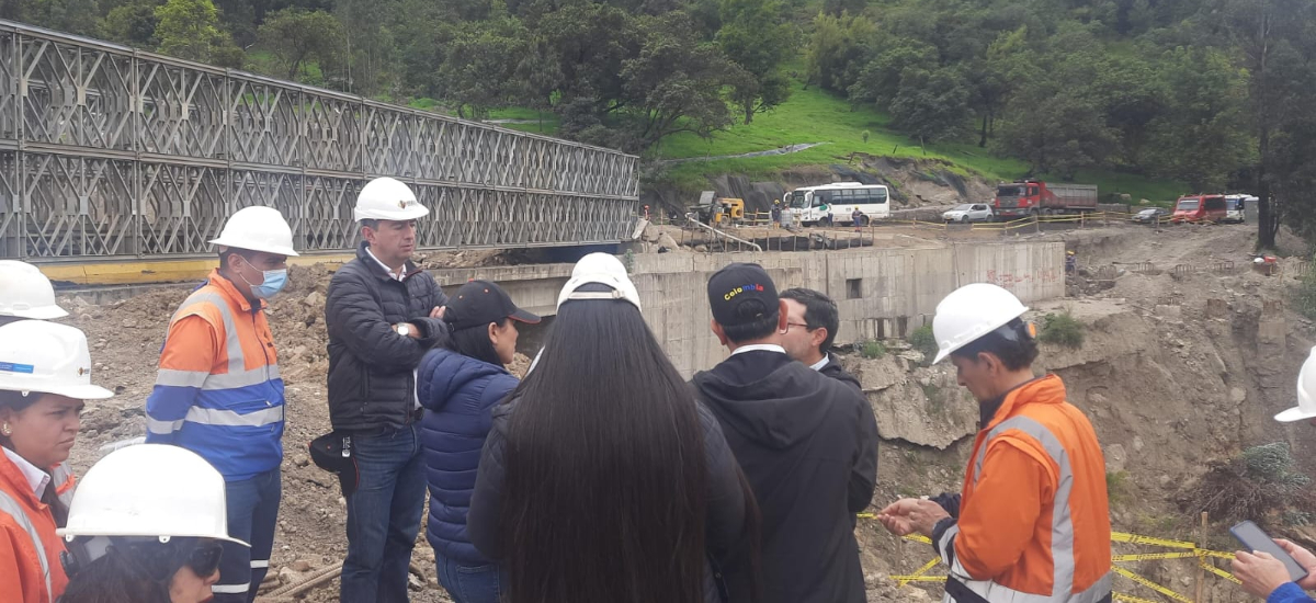 Equipo técnico del Invías supervisó las obras en el puente El Boche, en la Ruta de Los Libertadores