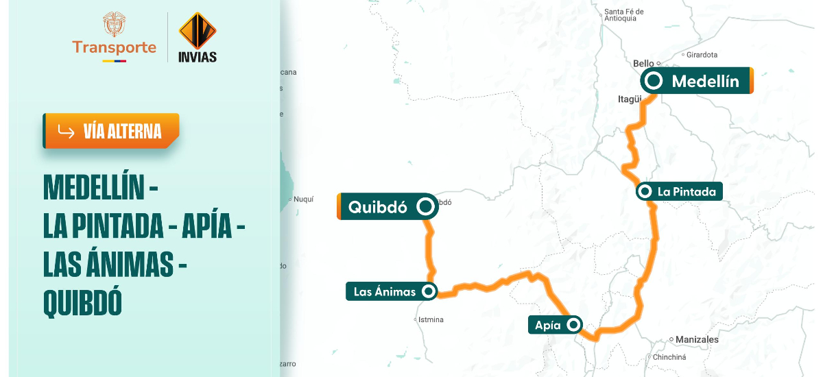 Invías hace llamado a acatar las decisiones tomadas frente al paso controlado en el kilómetro 36 en la vía Medellín - Quibdó