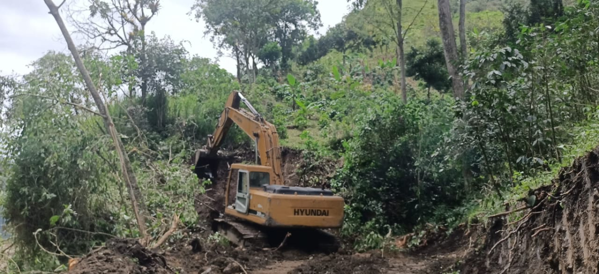 En la vía Popayán- Totoró – Inzá- Paéz, el Invías realiza labores para recuperar la banca