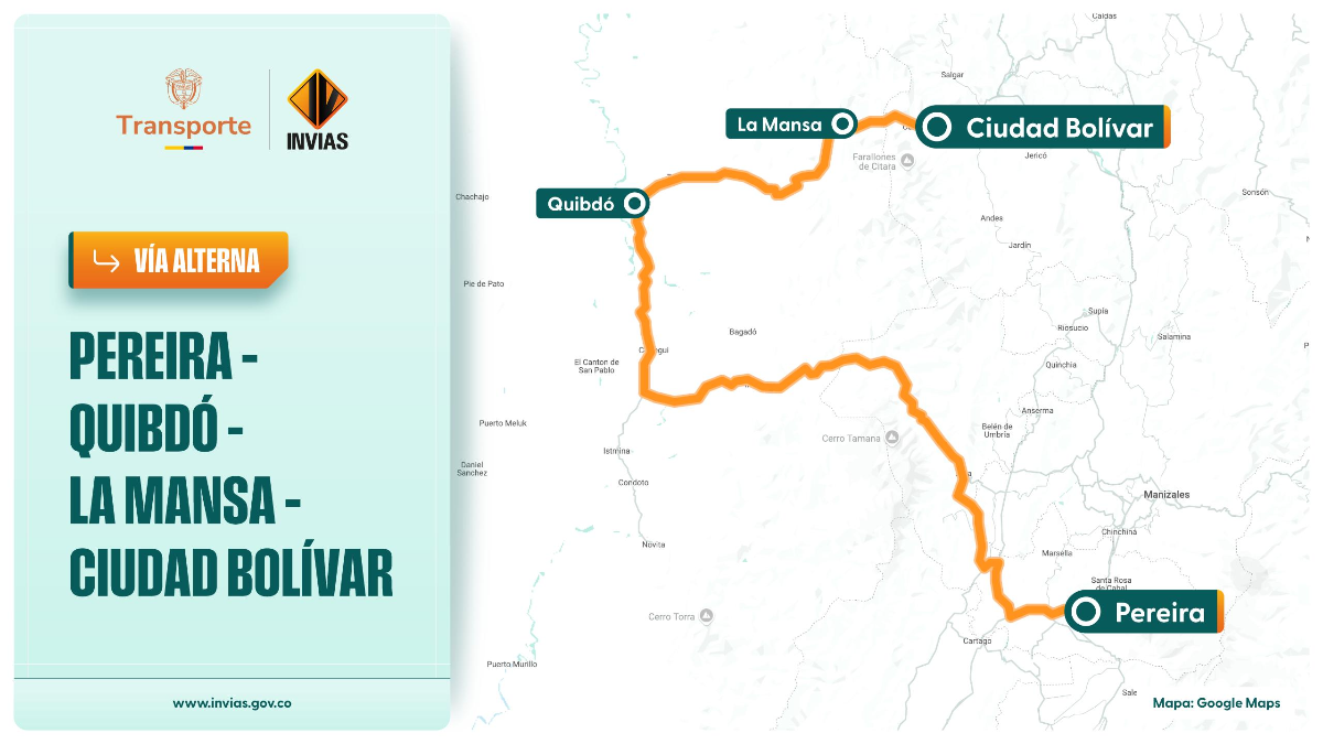 Continua el cierre preventivo de la vía Medellín – Quibdó, Invías reitera horarios de tránsito vehicular en los km 36 y 37