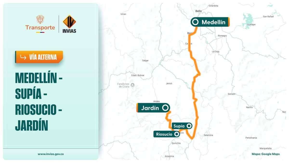 Continua el cierre preventivo de la vía Medellín – Quibdó, Invías reitera horarios de tránsito vehicular en los km 36 y 37