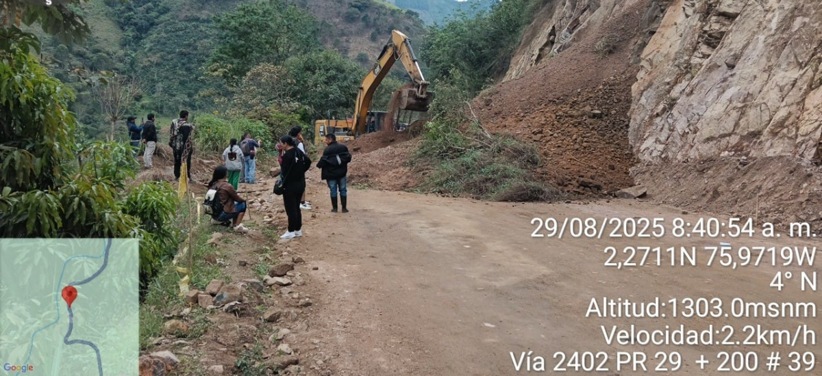 Invías atiende emergencia registrada en el departamento de Huila