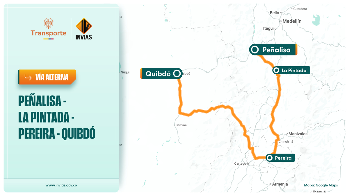 Deslizamiento rocoso genera cierre total del corredor Quibdó – La Mansa