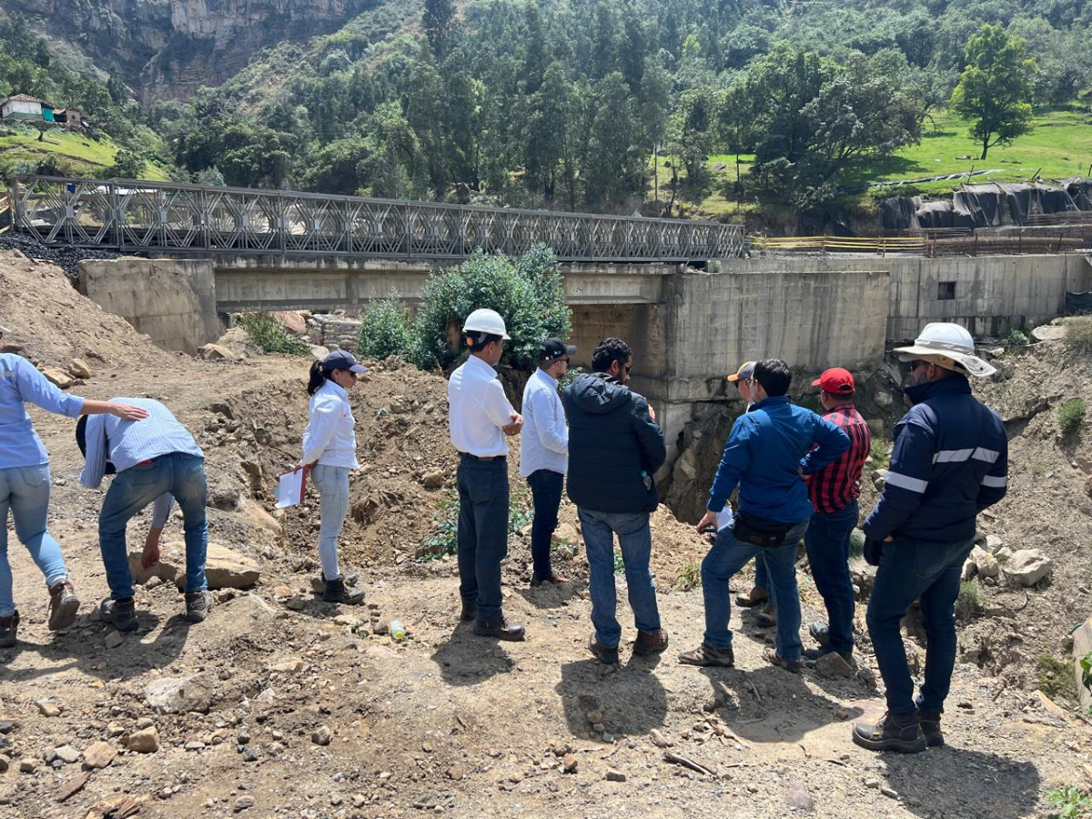 Invías toma medidas frente a la emergencia presentada en el puente El Boche, Boyacá.