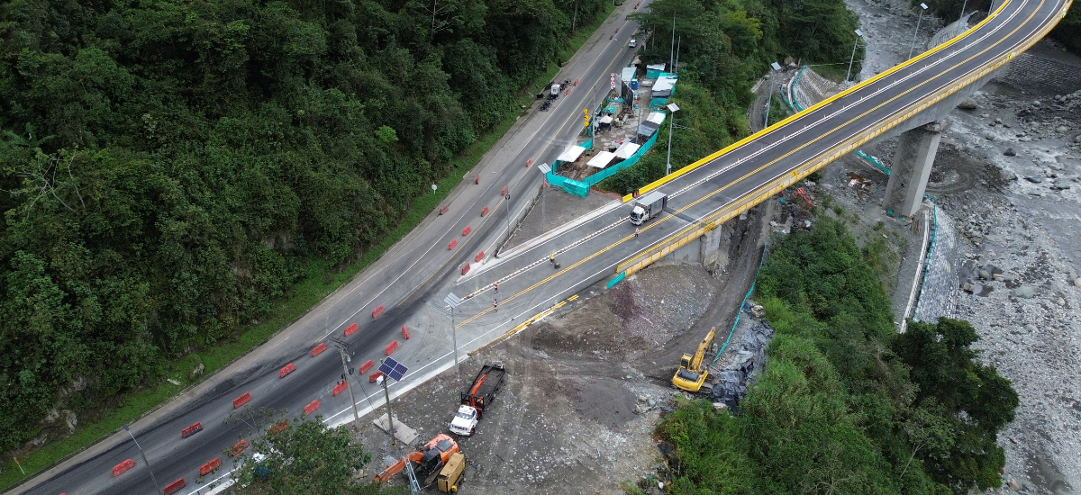 Viaducto del kilómetro 58, en el corredor Bogotá – Villavicencio, llegó al 98% de avance en su ejecución