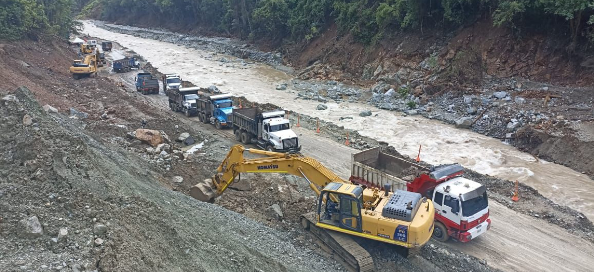 Invías modifica las condiciones de tránsito en el kilómetro 36 de la vía Medellín- Quibdó