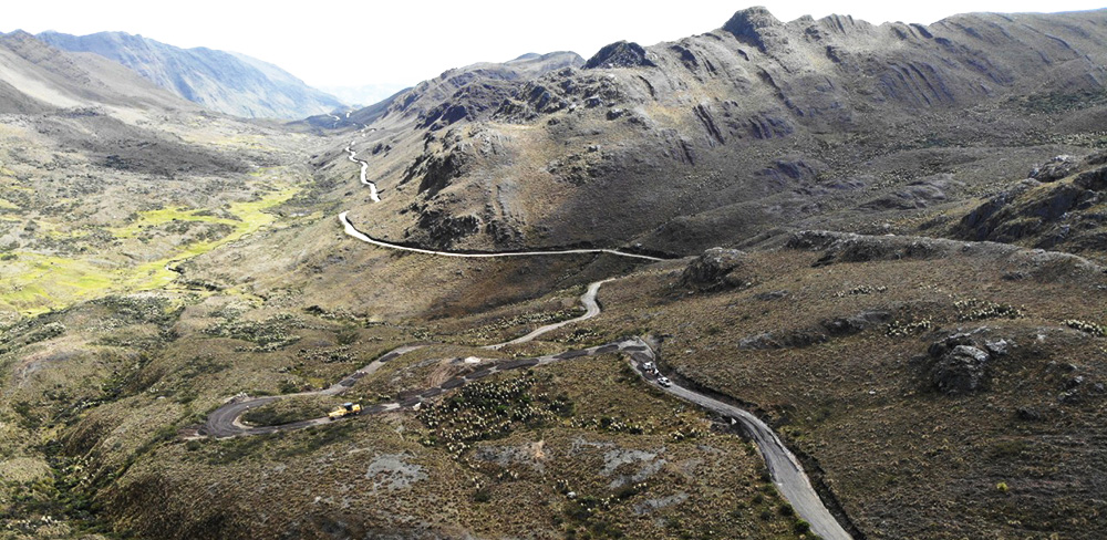 Fotografía panorámica de obra vial