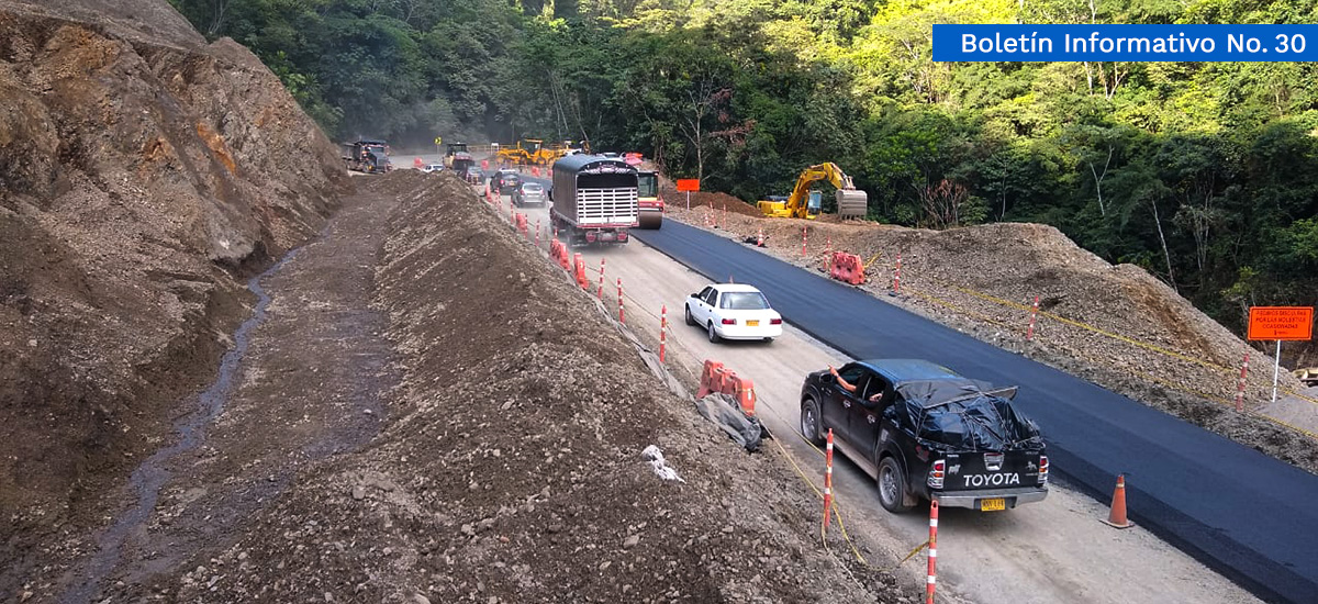 Fotografía del flujo vehicular que ya transita por la vía Medellín - Bogotá.