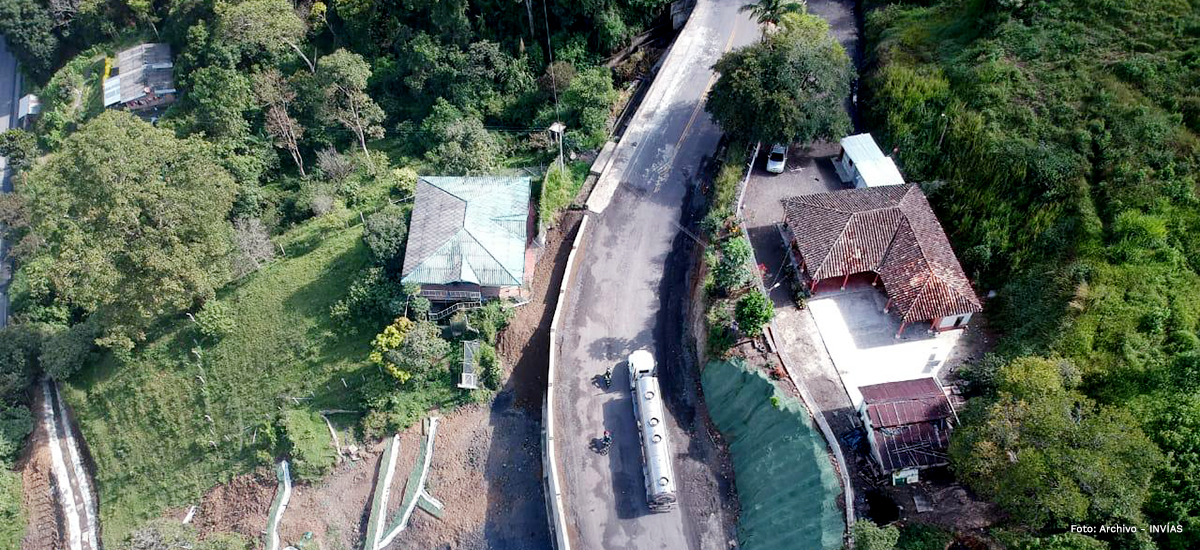 Fotografía aérea del avance en los trabajos.