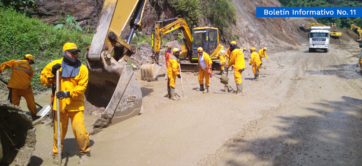 Fotografía del estado de avance en los trabajos de la vía Medellín Bogotá.