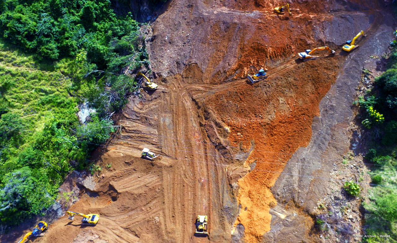 Fotografía de drón de la zona intervenida.