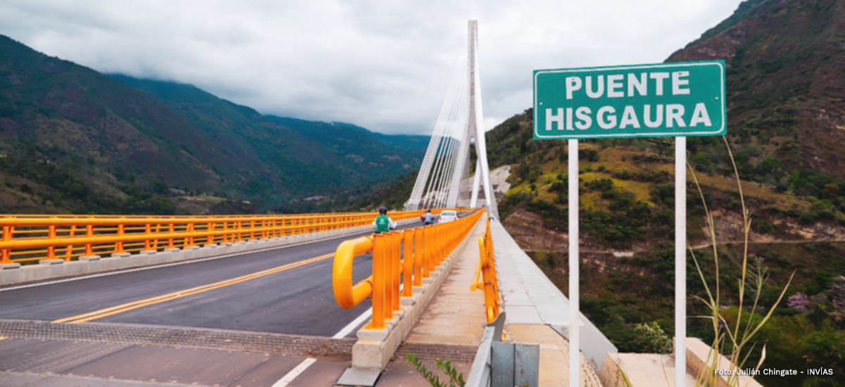 Fotografía inicio del puente Hisgaura. Tomada por Julián Chingate - INVÍAS.