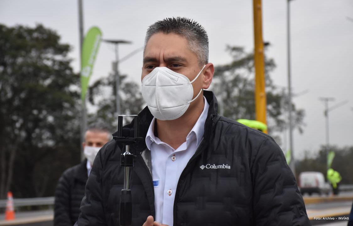 Fotografía de Juan Esteban Romero, Director Operativo de INVÍAS durante el evento.