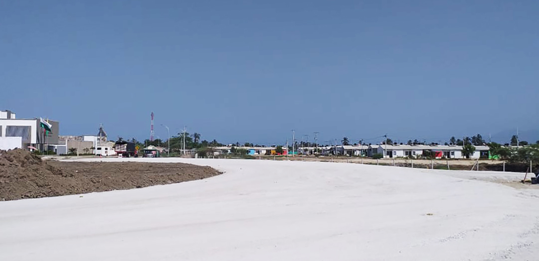 Fotografía de los avances en las obras de la Variante Ciénaga, Magdalena.