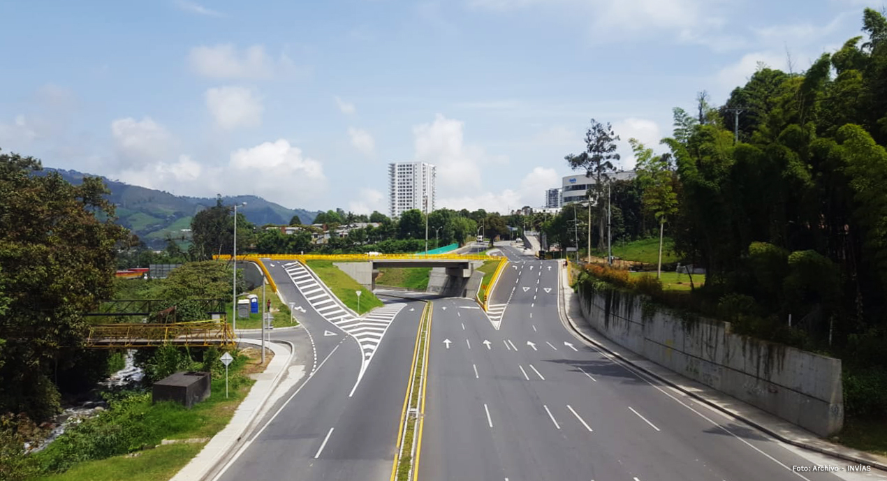 Fotografía de intersección San Marcel del corredor Honda - Manizales.