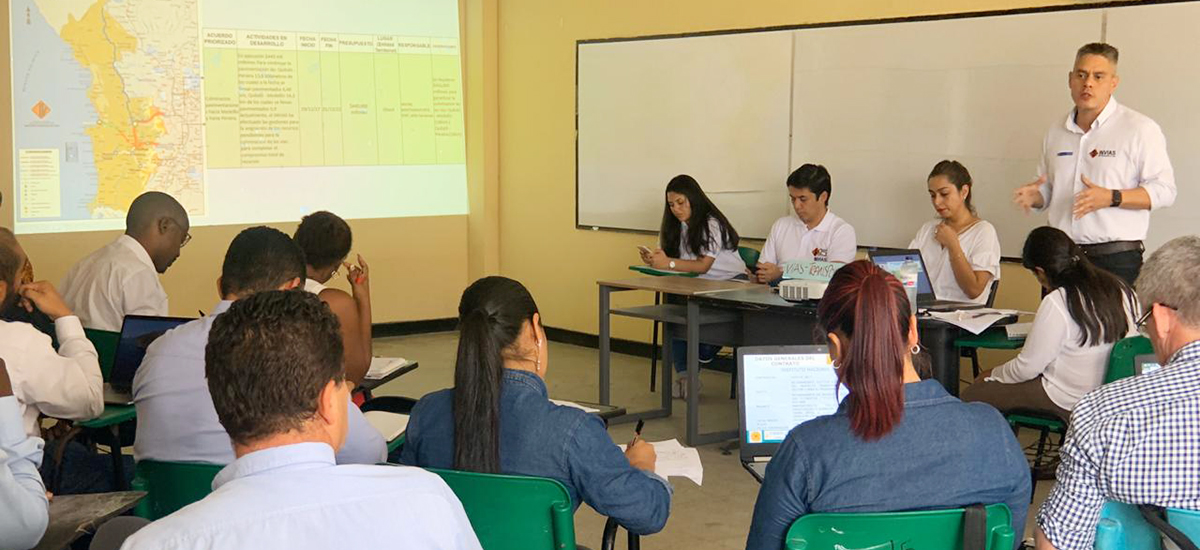 Fotografía del Director Operativo, Juan Esteban Romero durante su intervención.
