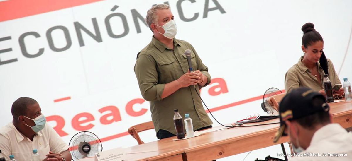 Fotografía de la intervención del señor Presidente, Iván Duque Márquez en el Chocó.