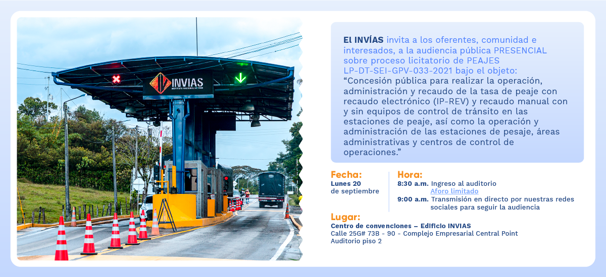 Ilustración de la invitación a la ciudadanía de la Audiencia de peajes.