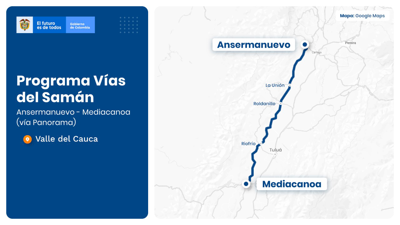 Ilustración con la ficha del mapa de las Vías del Samán.