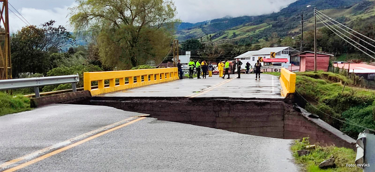 Fotografía del estado de la vía Pasto - Mocoa.