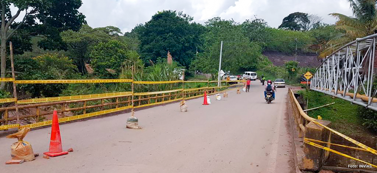 Fotografía de paso restringido en el corredor Cauya - Supía, dirigido por las autoridades en la región.
