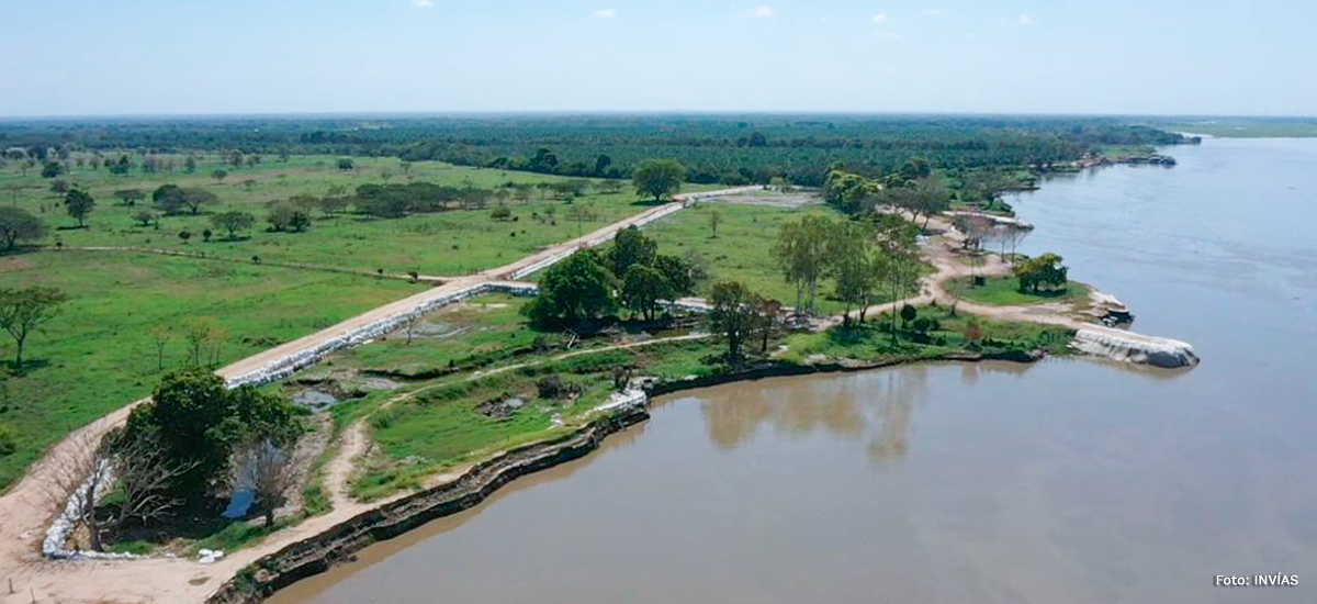 Fotografía panorámica de la vía Salamina - El Piñón en el departamento de Magdalena.