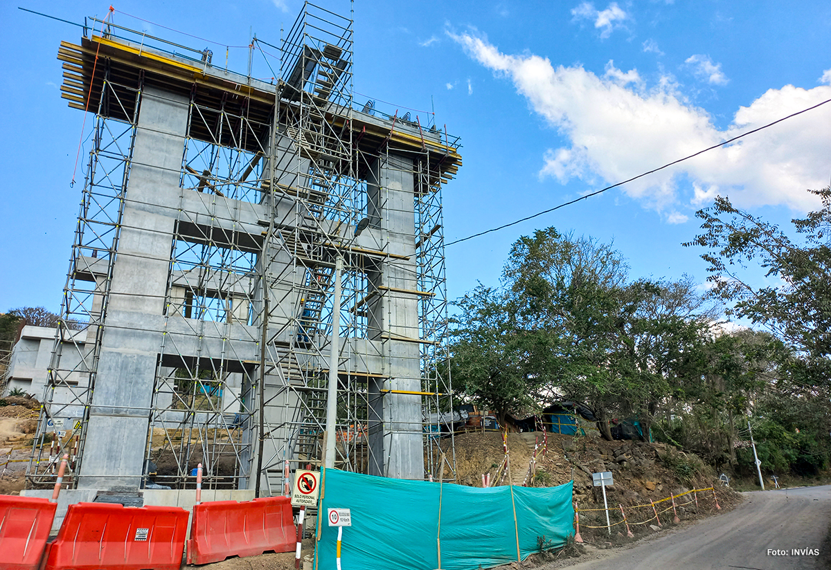 Fotografía del estado de las obras en la variante San Gil en Santander.
