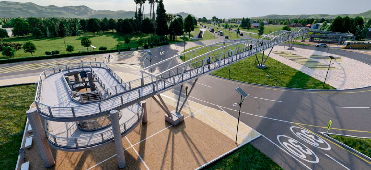 Ilustración por computadora de lo que será la glorieta del sector Ave Colombiana en Zipaquirá (Cundinamarca).