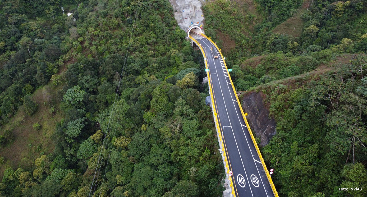 Fotografía de tramo del Cruce de la Cordillera Central.