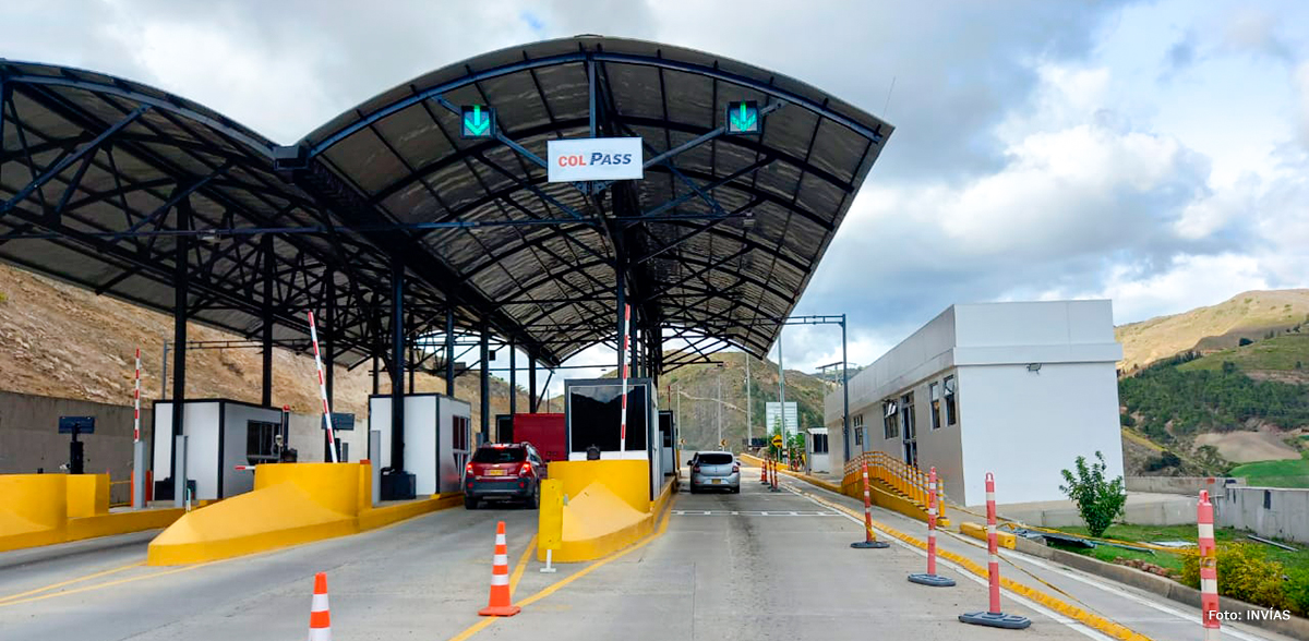 Fotografía de peaje a cargo del INVÍAS con el nuevo sistema de recaudo electrónico vehicular. 