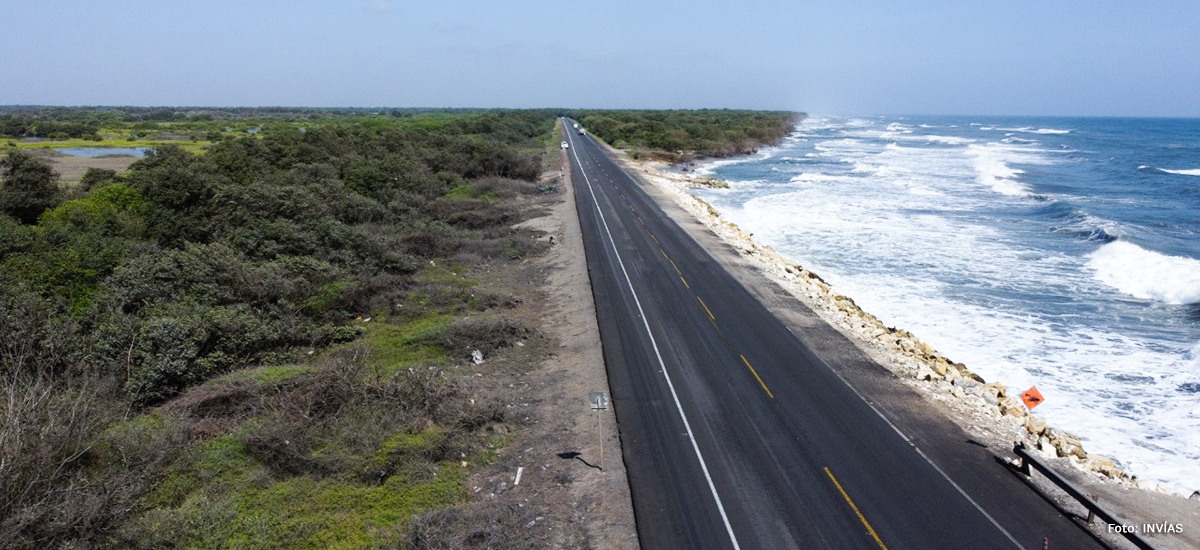 Fotografía áerea de la variante Ciénaga - Barranquilla.