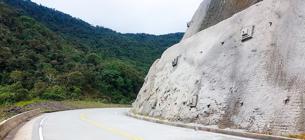 Fotografía de vías nacionales en el departamento del Cauca.