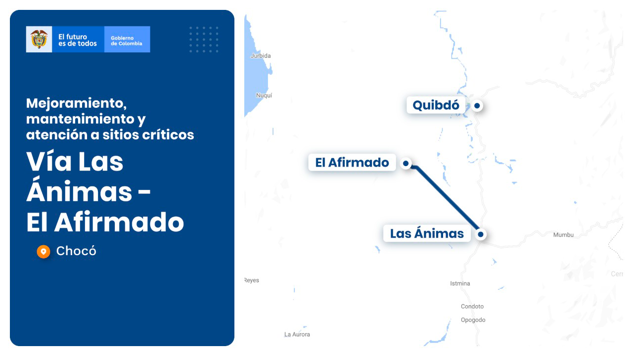 Ilustración del mapa vía Las Ánimas - El Afirmado.