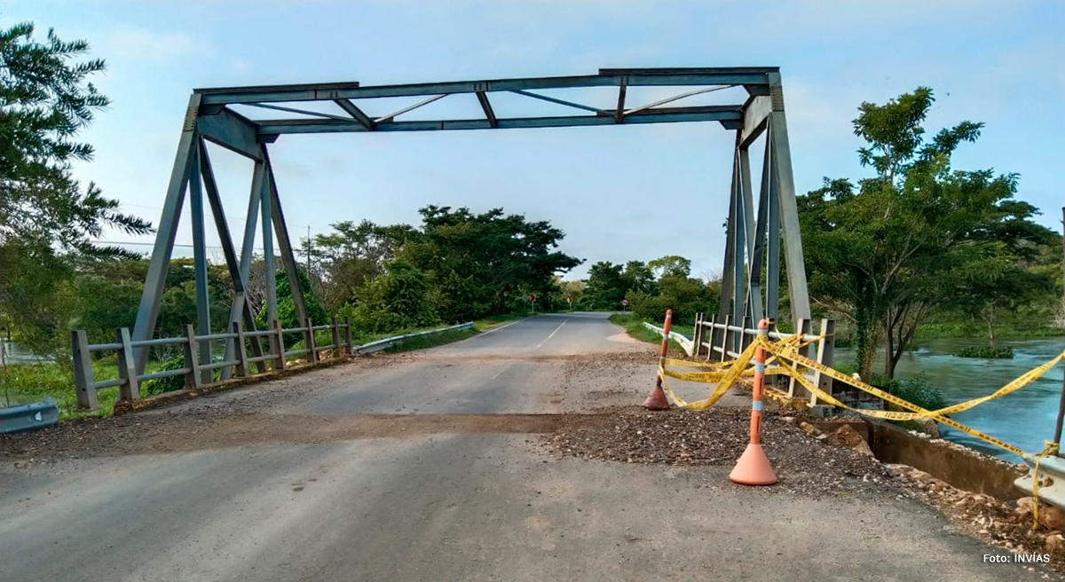 Fotografía del estado de atención por parte del INVÍAS al corredor Guayepo - Achí, Sucre.