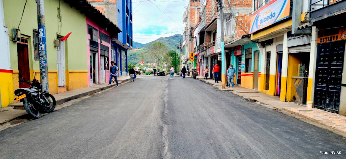 Fotografía del estado actual de la vía pavimentada en el corredor Pasto - Buesaco - Higuerones.