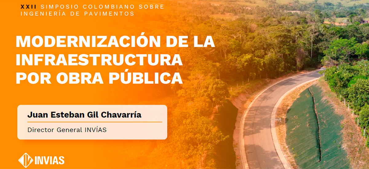 Ilustración alusiva a la presentación del XXII Simposio colombiano sobre ingeniería de pavimentos.