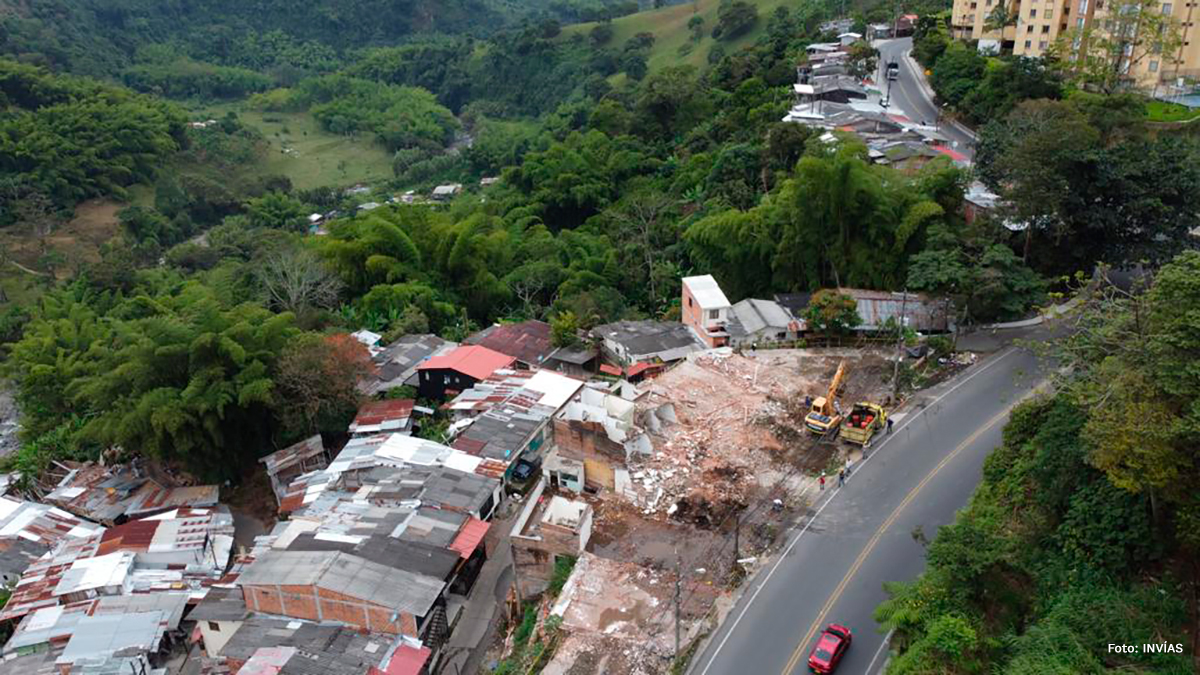 Fotografía estado de doble calzada en el departamento del Quindío.