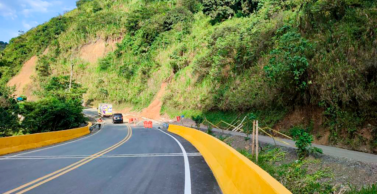 Fotografía del estado del Corredor Quibdó - Pereira.