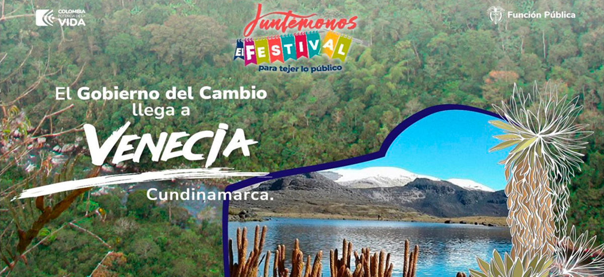 Ilustración alusiva a la invitación de la Función Pública al festival "Juntémonos, el festival para tejer lo público".