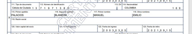 Captura de pantalla del RUT.