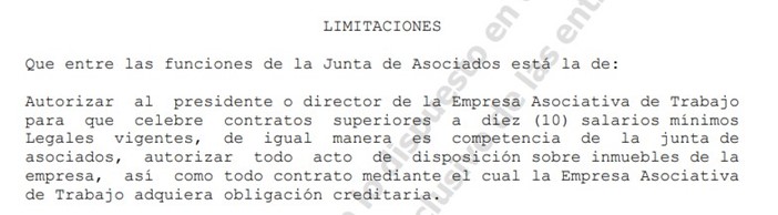 Limitaciones.